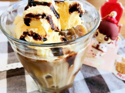 今日のおやつに☆甘〜いチョココーヒーフロート